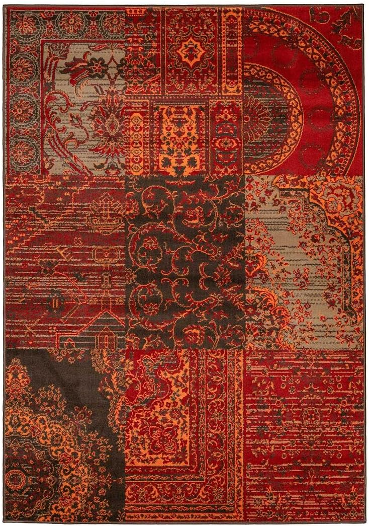 Classic Paisley Print Area Rug Traditional Floral Patchwork