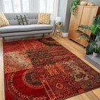 Classic Paisley Print Area Rug Traditional Floral Patchwork