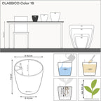 Classico Colour 43 Round Planter Plastic Self-Watering Plant