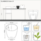 Classico Colour 43 Round Planter Plastic Self-Watering Plant