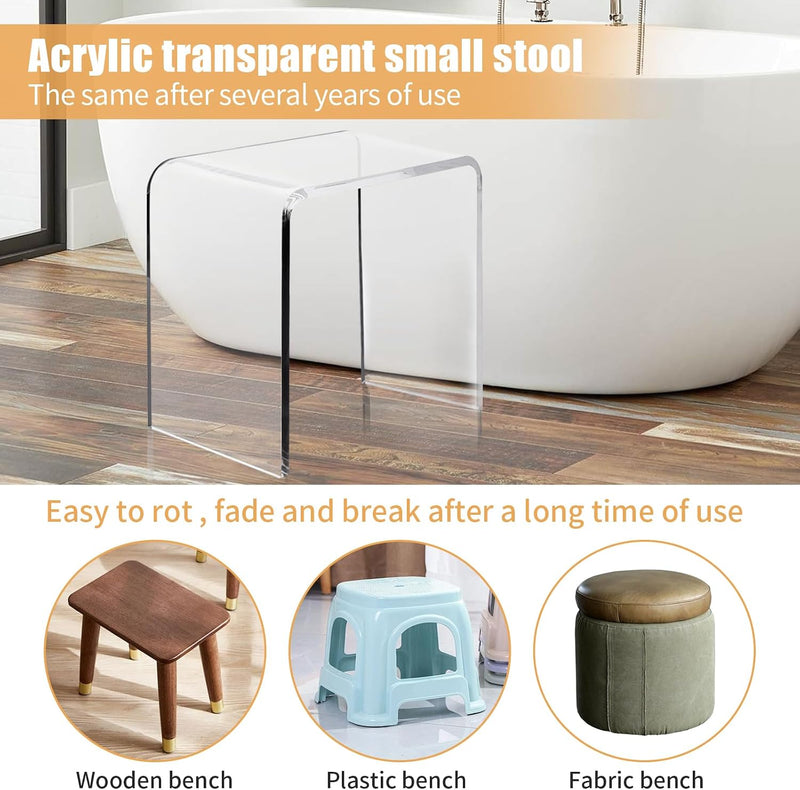 Clear Acrylic U Shaped End Table Transparent Perspex