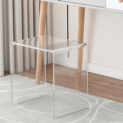 Clear Acrylic U Shaped End Table Transparent Perspex