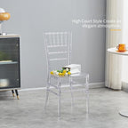 Clear Chiavari Chairs Transparent Acrylic Plastic Chair Accent (2 Pack)