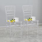 Clear Chiavari Chairs Transparent Acrylic Plastic Chair Accent (2 Pack)