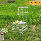 Clear Chiavari Chairs Transparent Acrylic Plastic Chair Accent (2 Pack)
