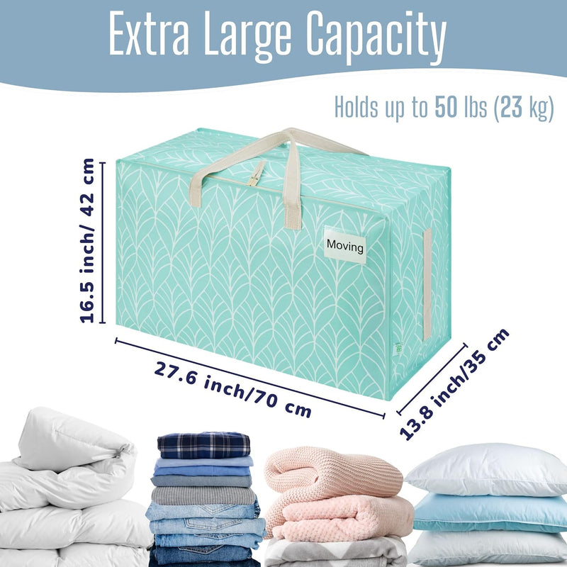 Clear Extra Large Moving Bags Storage Totes (4 Pack)