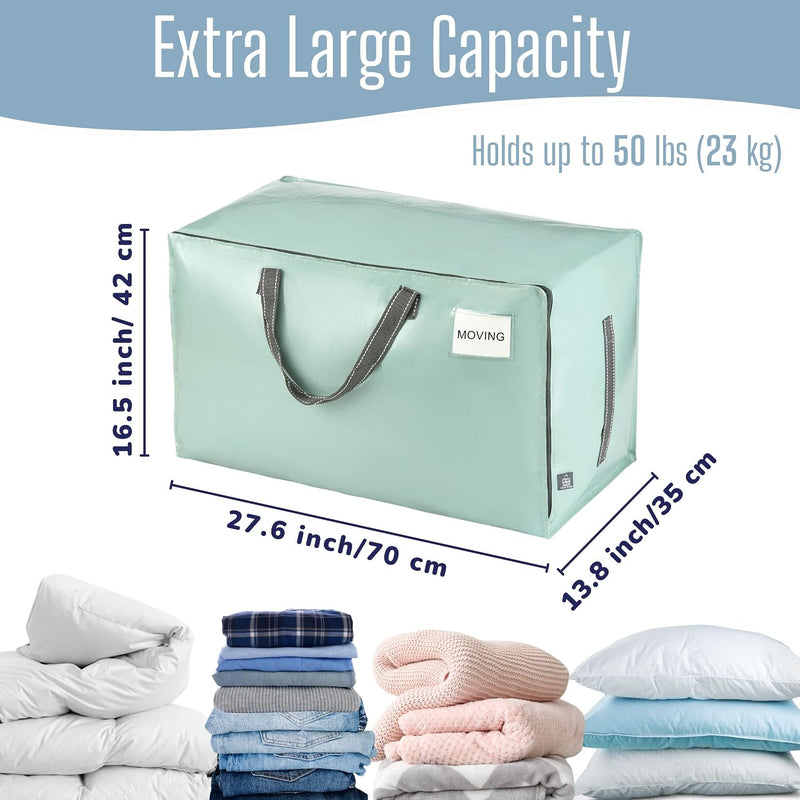 Clear Extra Large Moving Bags Storage Totes (4 Pack)
