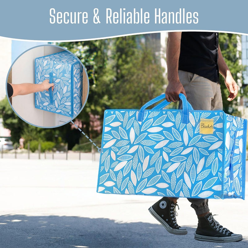 Clear Extra Large Moving Bags Storage Totes (4 Pack)
