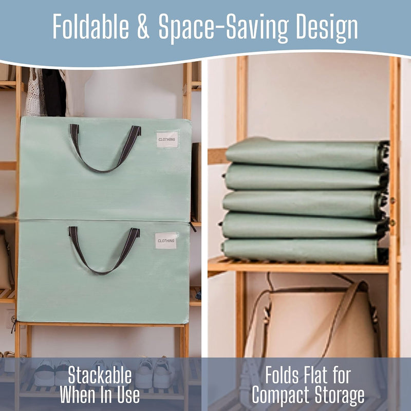 Clear Extra Large Moving Bags Storage Totes (4 Pack)