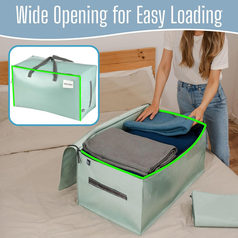 Clear Extra Large Moving Bags Storage Totes (4 Pack)