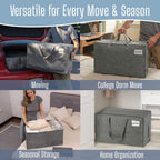Clear Extra Large Moving Bags Storage Totes (4 Pack)