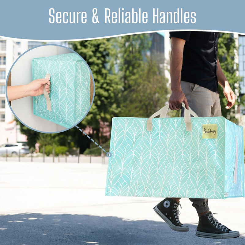 Clear Extra Large Moving Bags Storage Totes (4 Pack)