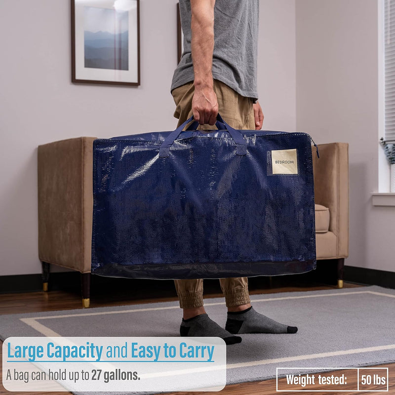 Clear Extra Large Moving Bags Storage Totes (4 Pack)
