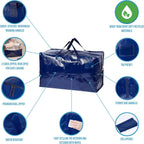 Clear Extra Large Moving Bags Storage Totes (4 Pack)
