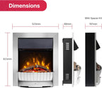 Clement Optiflame 2KW Inset Electric Fire Chrome