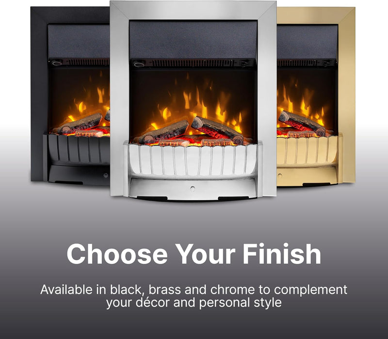 Clement Optiflame 2KW Inset Electric Fire Chrome