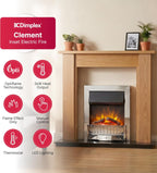 Clement Optiflame 2KW Inset Electric Fire Chrome