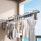 Clothes Drying Rack Wall Mounted Retractable Garment