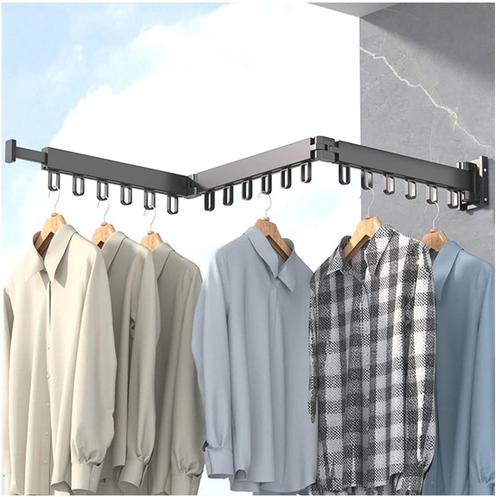Clothes Drying Rack Wall Mounted Retractable Garment