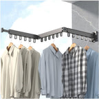 Clothes Drying Rack Wall Mounted Retractable Garment