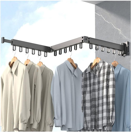 Clothes Drying Rack Wall Mounted Retractable Garment