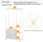 Clothes Rack Heavy Duty Rail Clothing for Bedroom