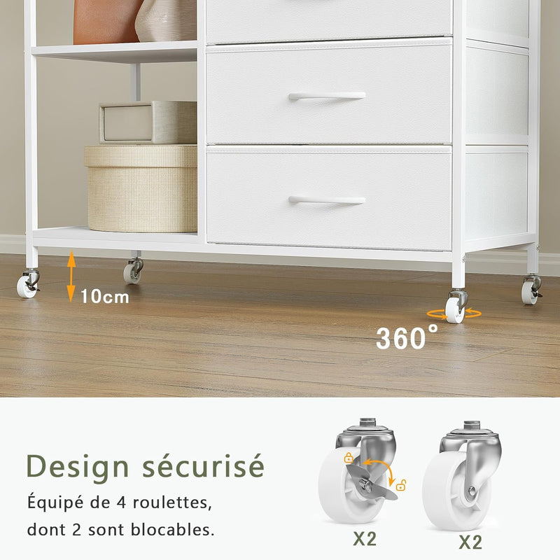 Clothes Rack Heavy Duty Rail Clothing for Bedroom