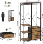 Clothes Rack Heavy Duty Rail Clothing for Bedroom