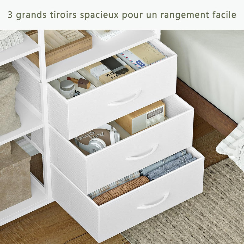 Clothes Rack Heavy Duty Rail Clothing for Bedroom