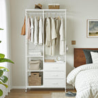 Clothes Rack Heavy Duty Rail Clothing for Bedroom