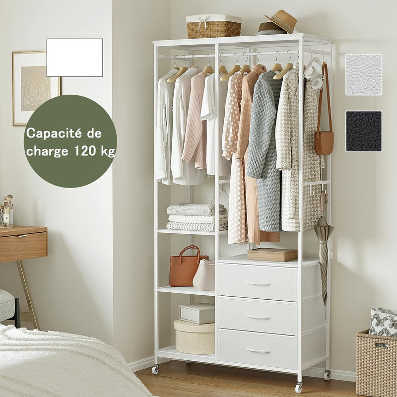 Clothes Rack Heavy Duty Rail Clothing for Bedroom