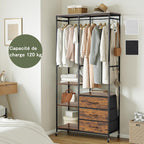Clothes Rack Heavy Duty Rail Clothing for Bedroom
