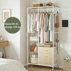 Clothes Rack Heavy Duty Rail Clothing for Bedroom
