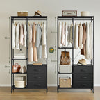 Clothes Rack Heavy Duty Rail Clothing for Bedroom