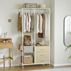 Clothes Rack Heavy Duty Rail Clothing for Bedroom