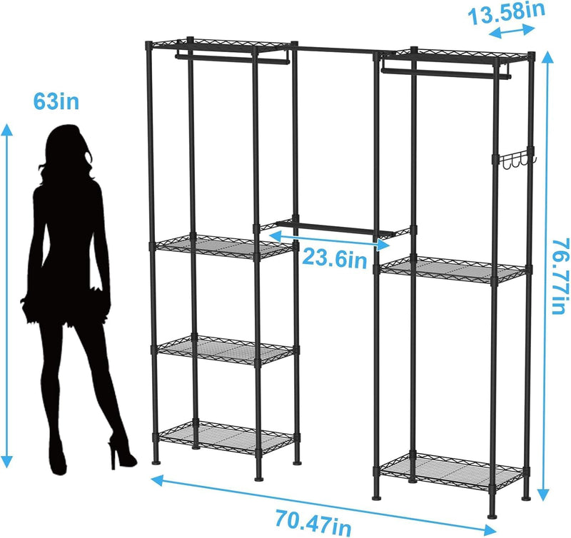 Clothes Rack for Hanging Adjustable