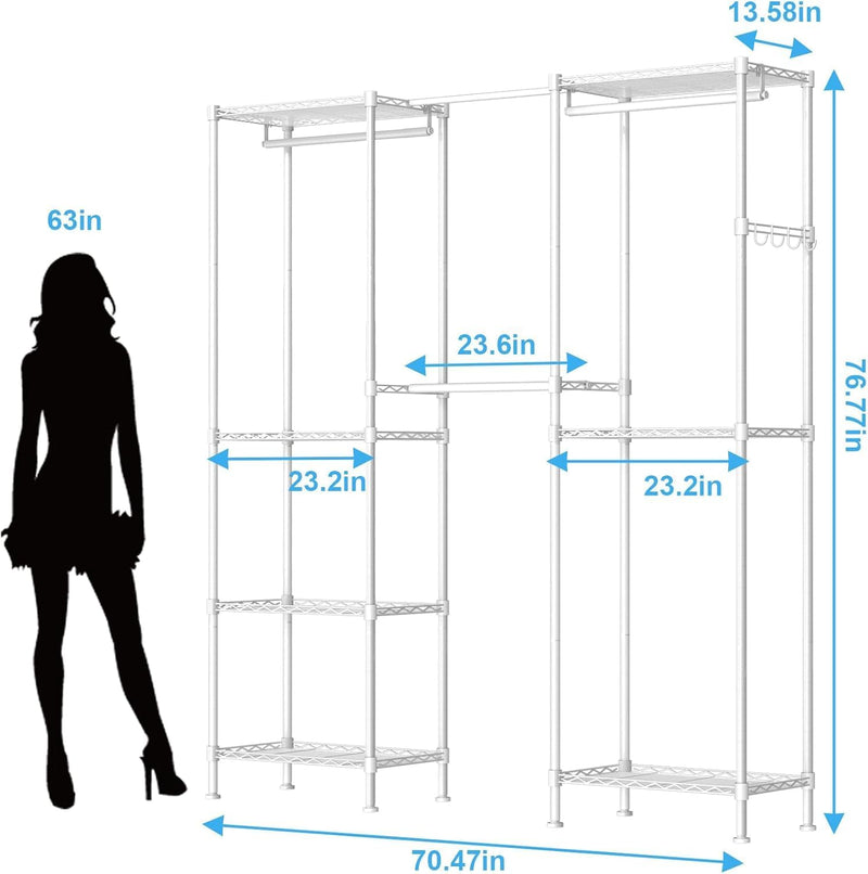 Clothes Rack for Hanging Adjustable