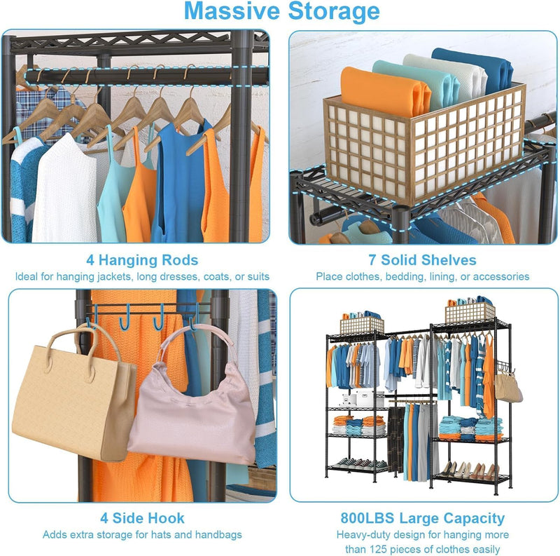Clothes Rack for Hanging Adjustable