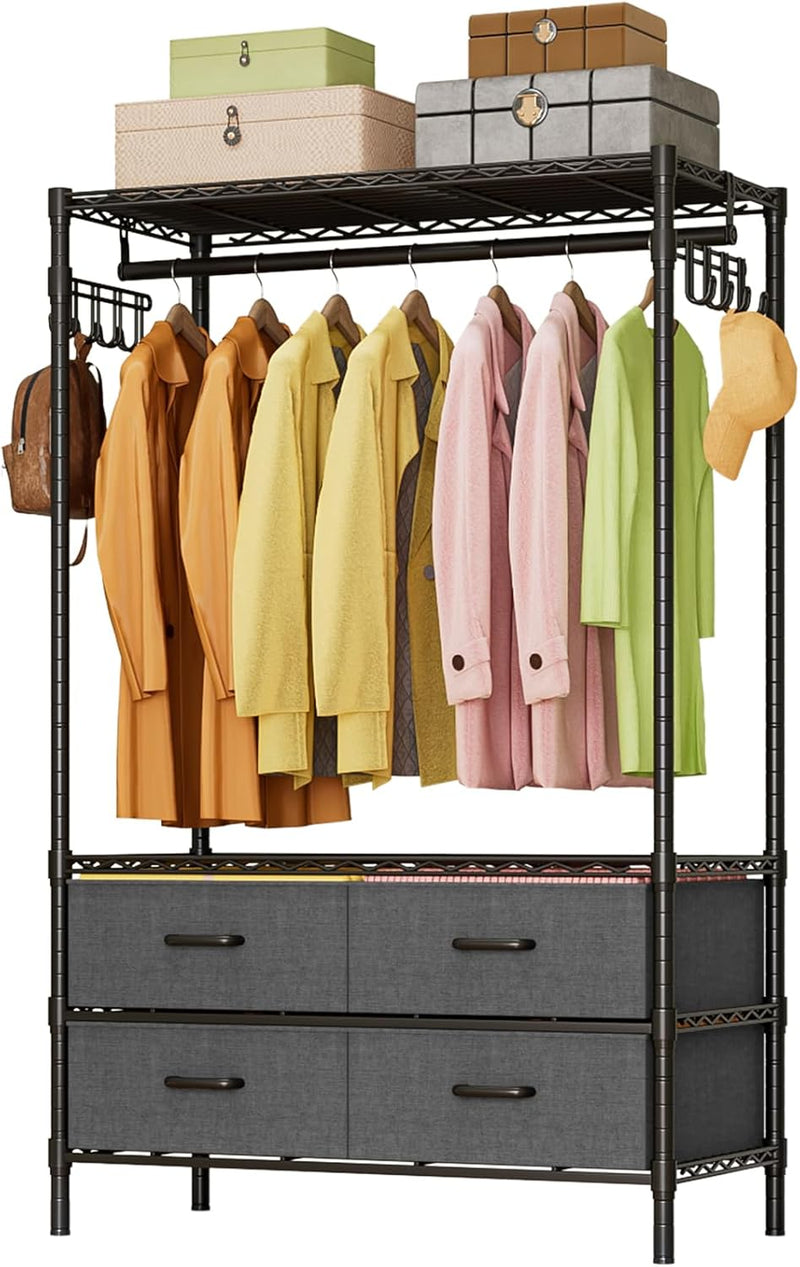 Clothes Rail Heavy Duty for Hanging with 4