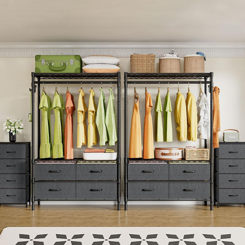 Clothes Rail Heavy Duty for Hanging with 4