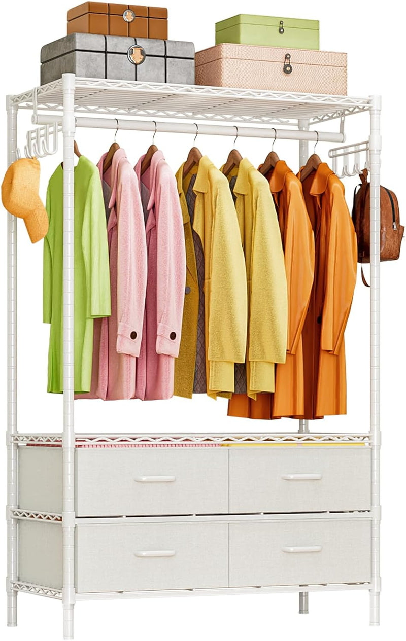 Clothes Rail Heavy Duty for Hanging with 4
