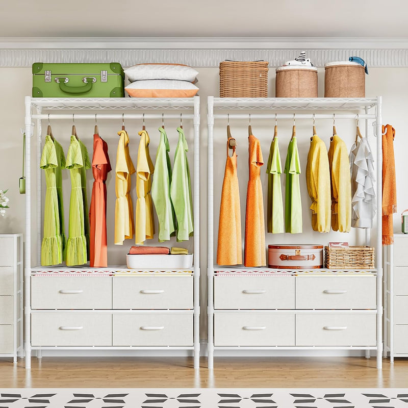 Clothes Rail Heavy Duty for Hanging with 4