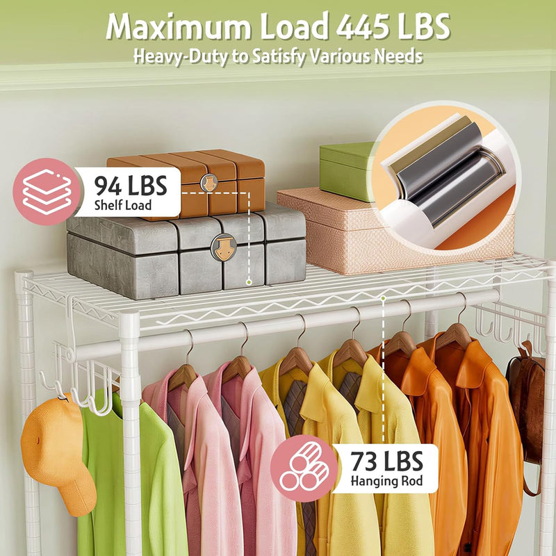 Clothes Rail Heavy Duty for Hanging with 4