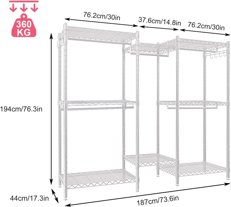 Clothes Rail Clothing Rails for Hanging Metal Rack