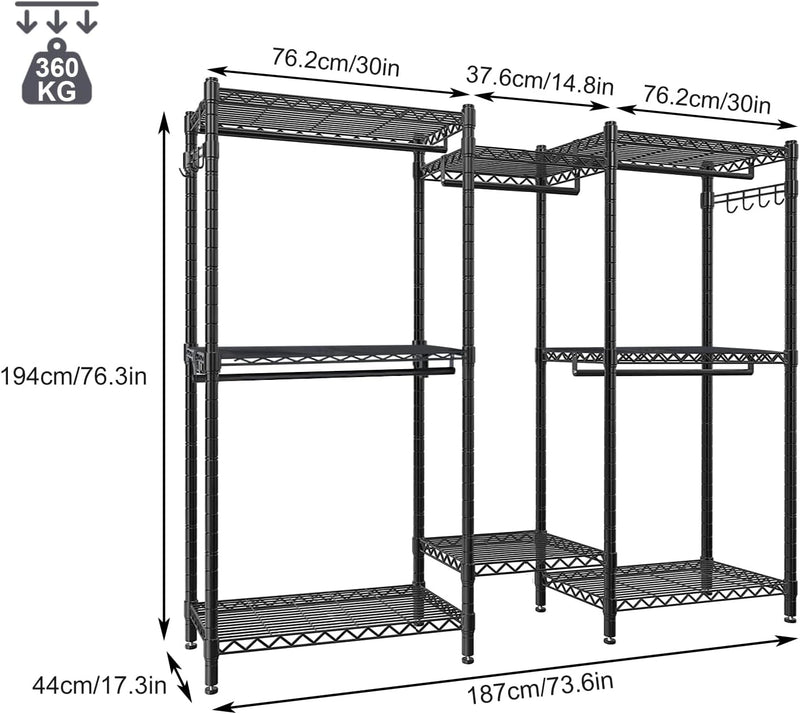 Clothes Rail Clothing Rails for Hanging Metal Rack