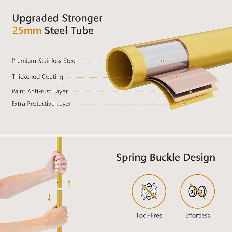 Clothes Rail Double Rod Adjustable Rack