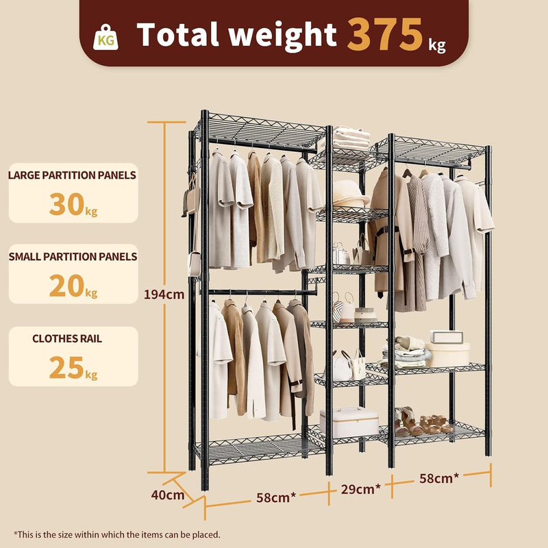 Clothes Rail for Bedroom 372KG
