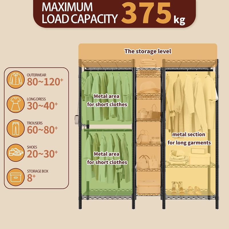 Clothes Rail for Bedroom 372KG