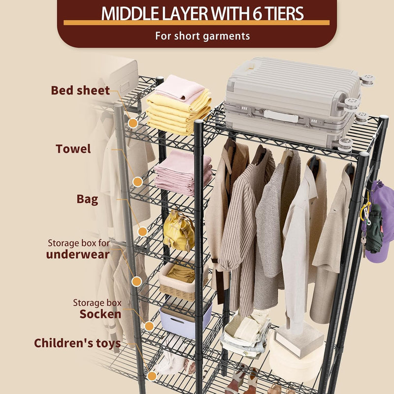 Clothes Rail for Bedroom 372KG