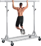 Clothes Rail Heavy Duty 285KG Capacity Height Adjustable